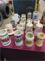 Approx 17 various beer mugs & other SEE PICS