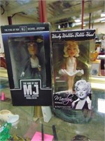 Michael Jackson & Marilyn Monroe collector bobbles