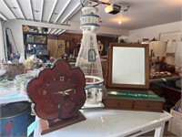 Wood Slice Clock, Birdhouse, Dresser Mirror
