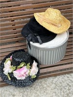 Vintage Ladies Hats, Hat Box