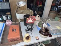 Bean Crock, Crock Jug, Vintage Desk Lamp