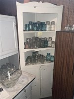 Corner Cabinet, Canning Jars