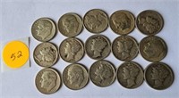 15 Old Dimes