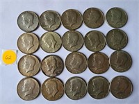 20- 1965-1969 Kennedy Half Dollars