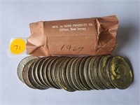 Roll Of 1967 Kennedy Half Dollars