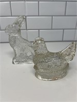 Vintage Rabbit and Chicken Candy Containers