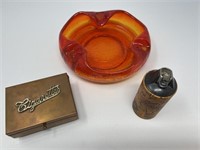 Vintage Smoking Paraphernalia Crackle Glass