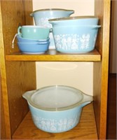 Turquoise Pyrex Bakers