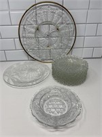 Anchor Hocking Salad Plates Waterford Clear 7” ,