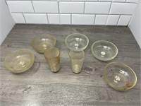 Vintage glass candle holders