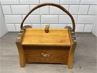 Vintage sewing notions box