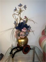 Oriental style silk flower arrangement