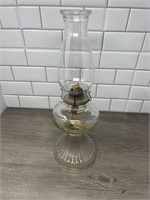 Vintage clear glass oil lamp