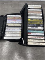 Cassette tape collection with cases