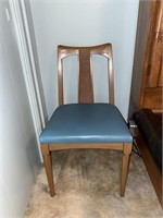 Mid Century Vinyl Padded Chair
