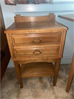 1970’s Oak End Night Stand Excellent