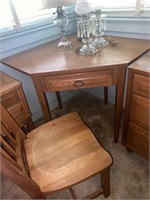 1970’s Oak Corner Desk With Chair great condition