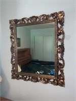 Vintage Gold Frame Mirror  27”x31”