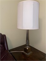 Vintage Brass Table Lamp with Shade matches #69