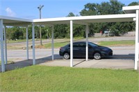 Aluminum Metal Awning and Support Posts