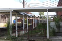 Aluminum Metal Awning and Support Posts