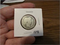 1898 Silver Barber Quarter