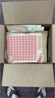 US and Worldwide Stamps remainders in banker box,