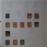 Canada Stamps 1880s-1950s, Used on pages includes