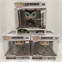 (DE) Funko POP Catwoman 269 and Aquaman 254.