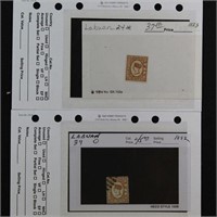 Labuan Stamps on dealer cards, $20 and up, CV $400