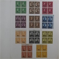 US Stamps Kansas Nebraska Mint Blocks of 4, mostly