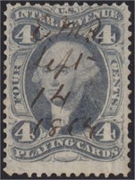 US Stamps #R21c Used scarce 4 cent, CV $700