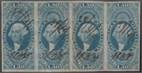 US Stamps #R78a Used Strip, CV $400+ (as 2 pairs)