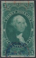US Stamps #R86a Used with handstamp, CV $250+