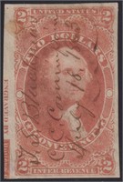 US Stamps #R81a Used with part imprint, CV $250