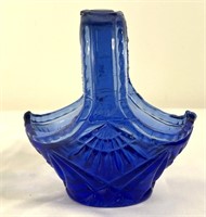 Cobalt Blue basket  4 1/2” tall