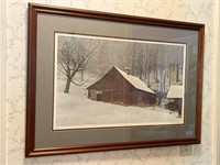 John Furches “Blue Ridge Snowfall” Framed and