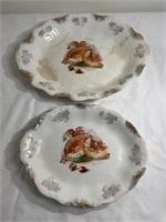 (2) Vintage Carnation McNicol cantaloupe serving