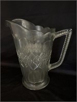 EAPG glass water pitcher 8 1/2”