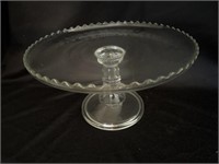 Pedestal cake plate 10 3/4” wide and 6” tall