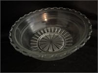 Antique pressed glass bowl 8 1/2”