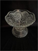 McKee clear glass punch bowl base