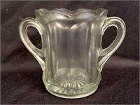 Vintage open Sugar bowl frosted with double