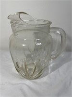 Federal glass star pitcher 8 1/2 inches tall, Has