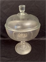 Vintage pedestal candy dish/apothecary 10” tall