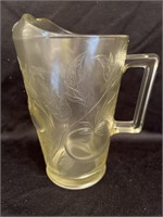 Jeanette glass pitcher with raised tomato pattern