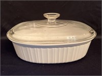 Corning ware French white oval casserole with lid