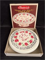 Chadwick musical happy birthday cake plate In