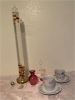 Galileo Thermometer, Cups & Saucers +++