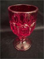 L.E. Smith moon and stars water goblet 4 1/2”